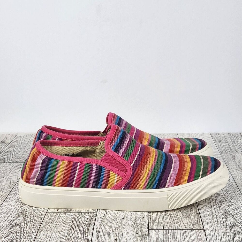 Boutique by Corkys Sneaker Sz 6 Slip-on Colorful Artsy Whimsical Rainbow Pride